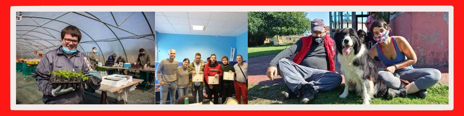 Fotografías sobre trabajos que realiza AFESA Salud Mental Asturias